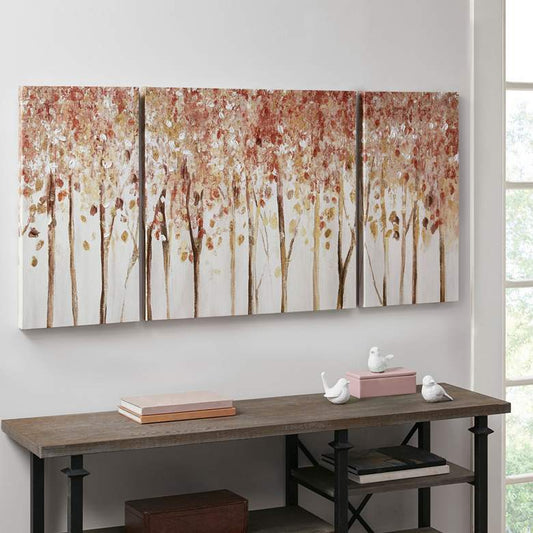 Autumn Forest 27" High 3-Piece Canvas Wall Art Set