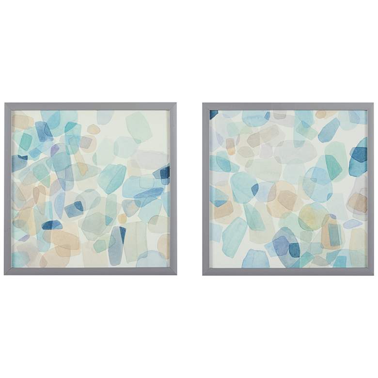 Gemstone Tiles 16 1/4" Square 2-Piece Framed Wall Art