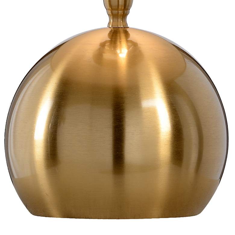 11 1/2" High Brushed Brass Ball Accent Table Lamp
