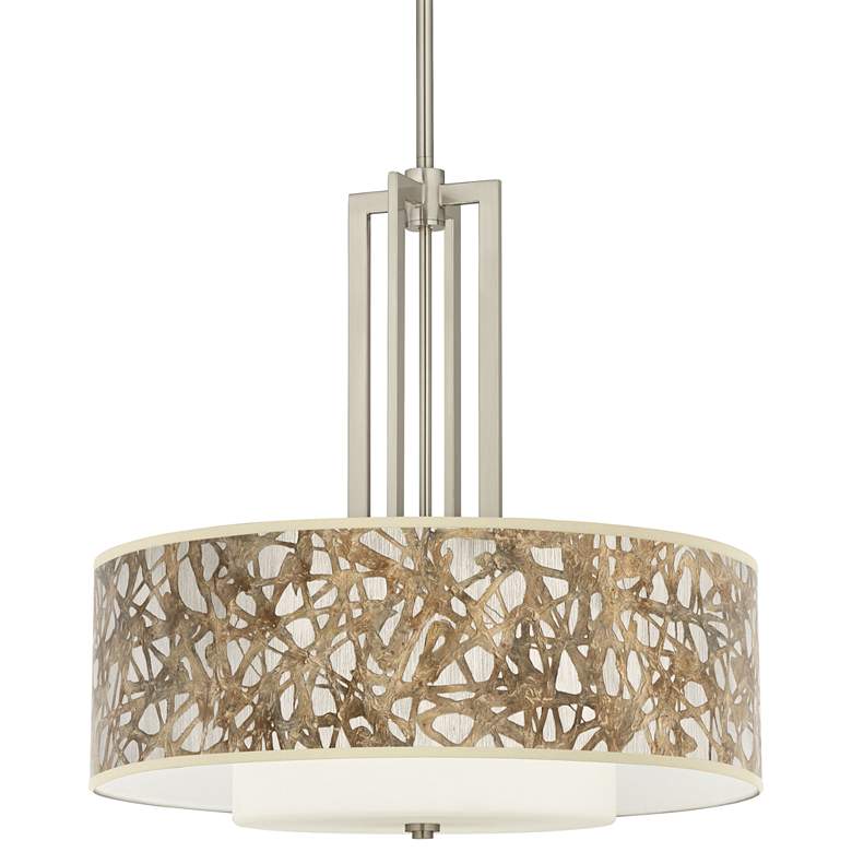 Carey 24" Brushed Nickel 4-Light Chandelier