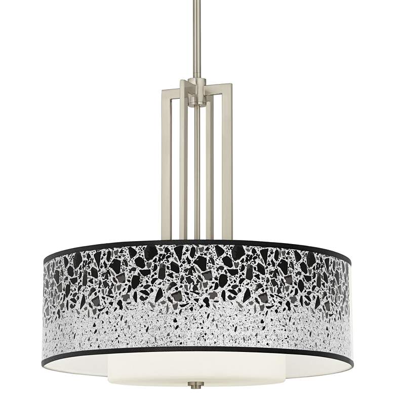 Terrazzo Carey 24" Brushed Nickel 4-Light Chandelier