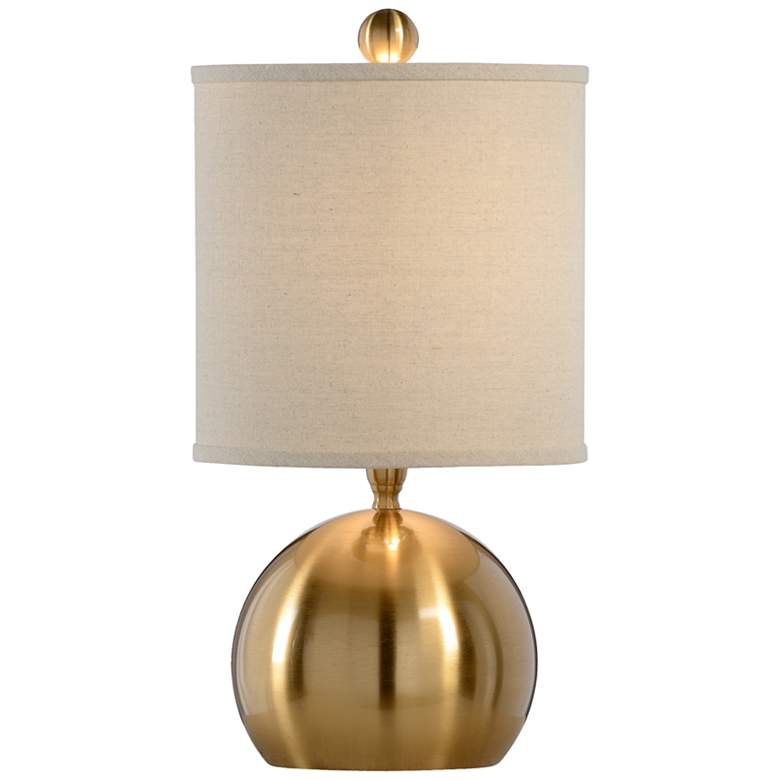 11 1/2" High Brushed Brass Ball Accent Table Lamp