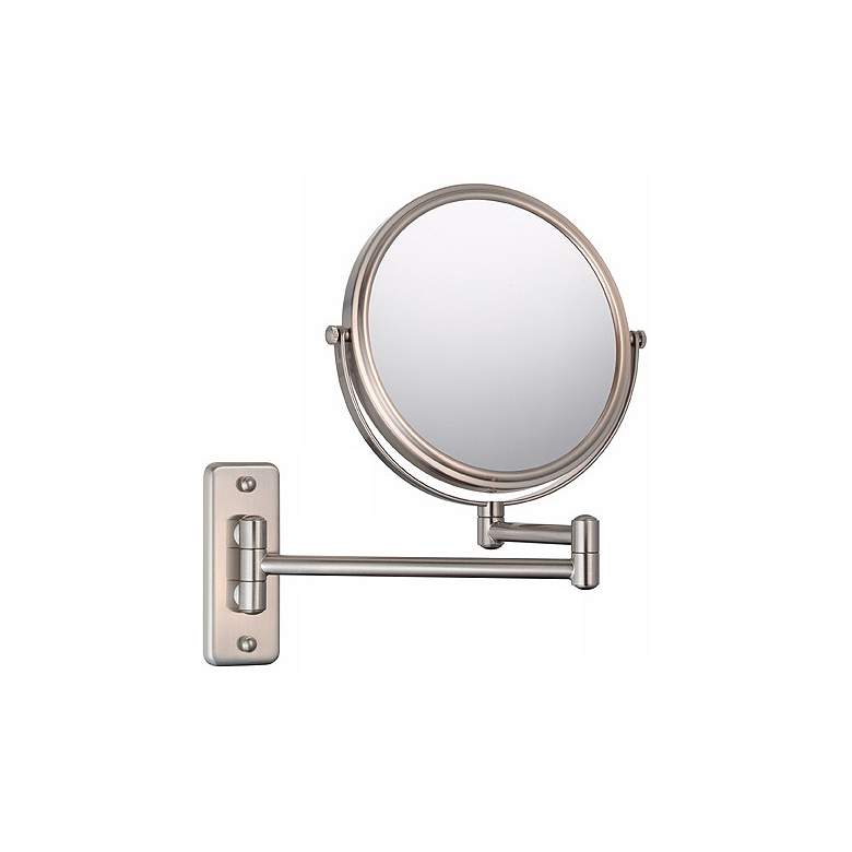 Aptations Brushed Nickel 5X Magnification Vanity Mirror