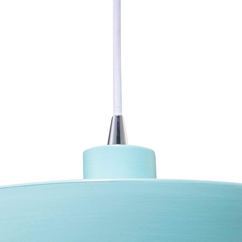 Dish 12" Wide Reflecting Pool Ceramic Drum Mini Pendant Light