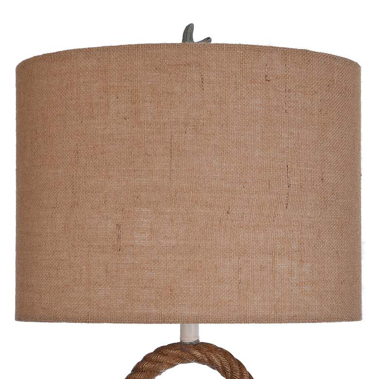 Farnam Two-Tone Faux Brown Rope and Gray Starfish Table Lamp