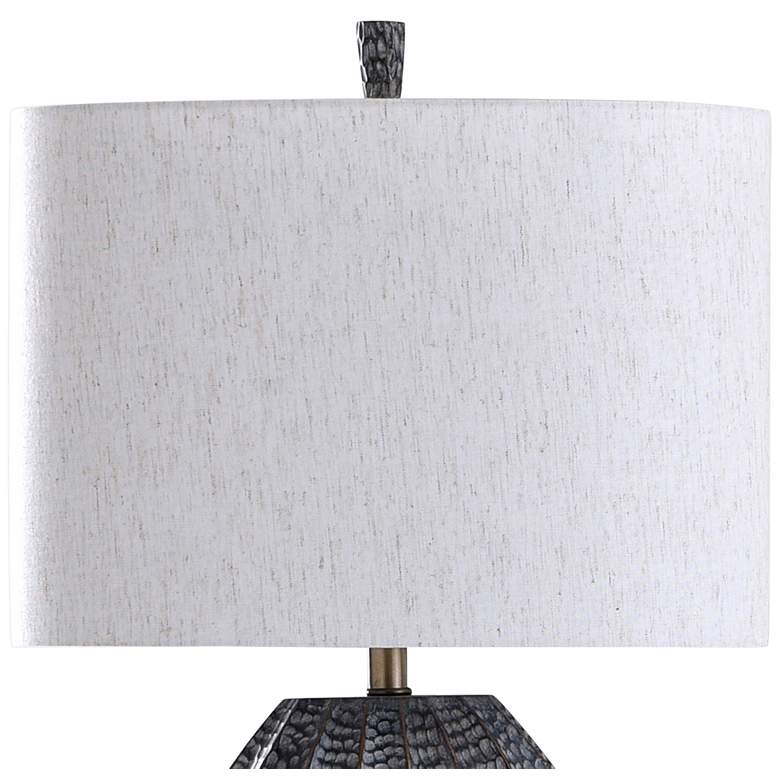 Lawrence Brushed Black Hammered Texture Molded Table Lamp