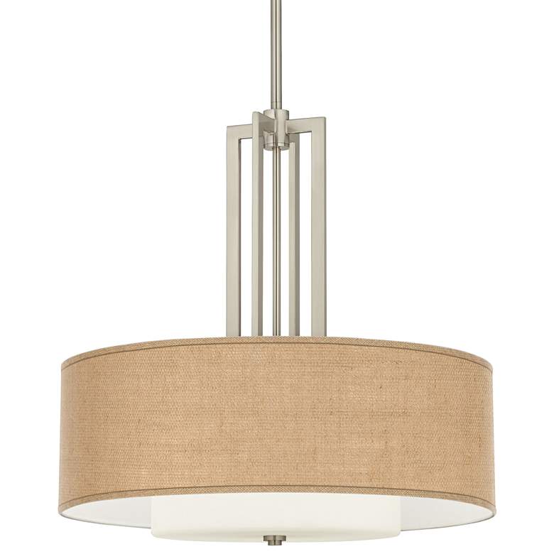 Carey 24" Brushed Nickel 4-Light Chandelier