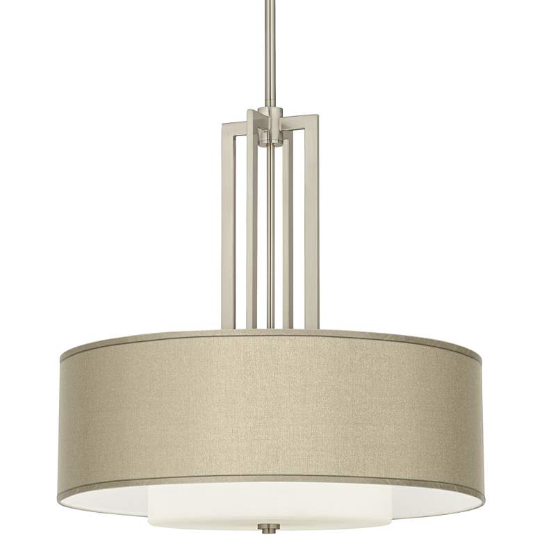 Carey 24" Brushed Nickel 4-Light Chandelier