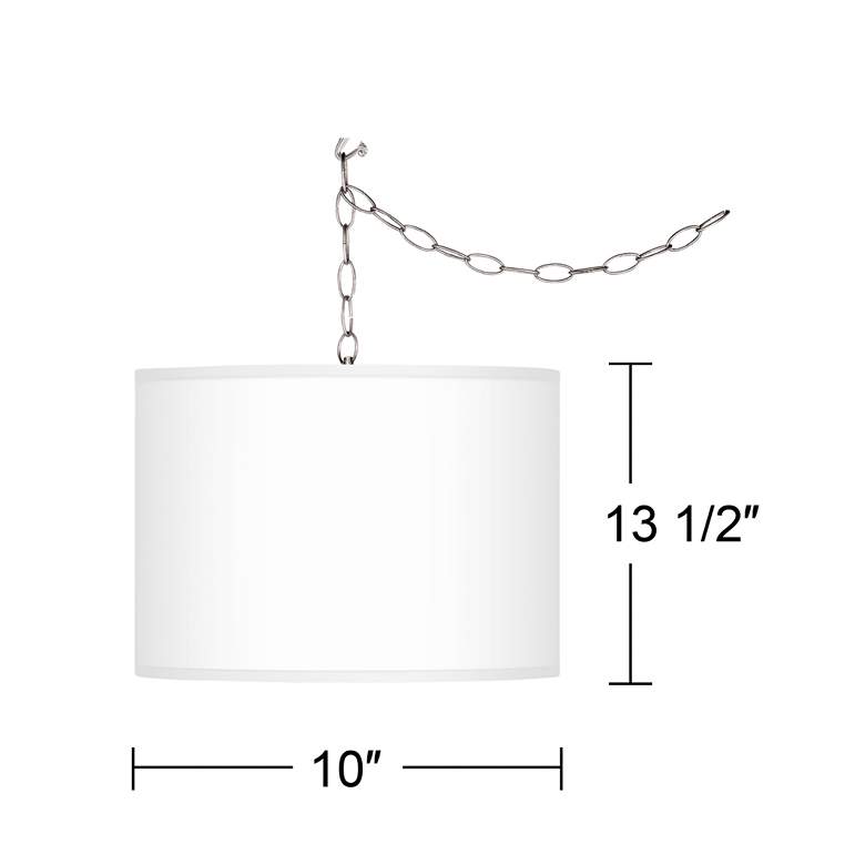 Swag Style 13 1/2" Wide Faux Silk Shade Plug-In Chandelier