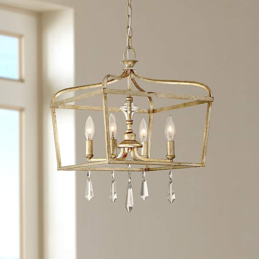 Laurel Estate 14 1/4" Wide Brio Gold 4-Light Pendant