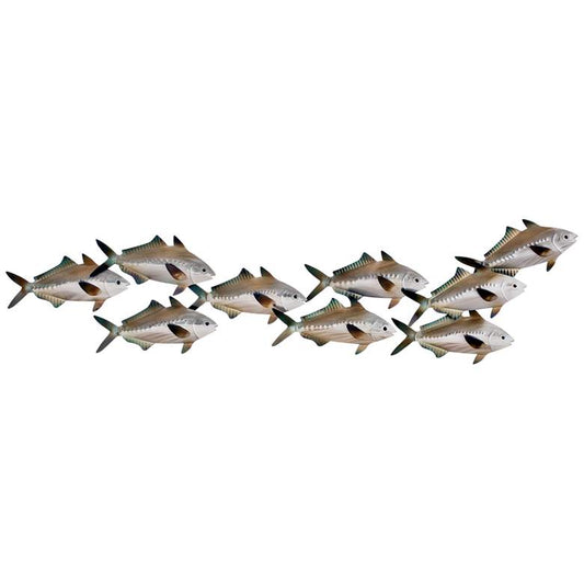 Sardine School Swimming Right 36" Wide Metal Wall Art