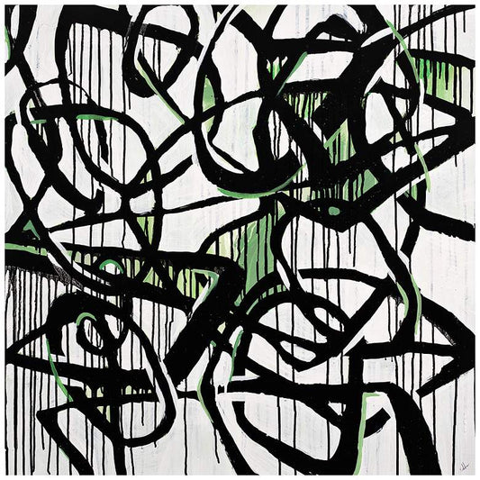 Merging Seams III 24" Square Stretched Canvas Wall Art