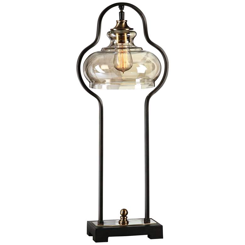 Cotulla Aged Black Iron Buffet Table Lamp