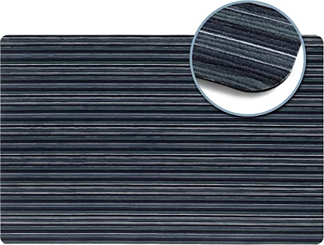 SoHome Ultra Thin Indoor Door Mat, Low Profile Stain Resistant NonSlip Design, Machine Washable, 24" x 35", Gray Blush