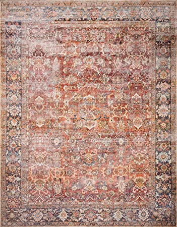 Loloi II Layla Collection LAY-02 Spice / Marine, Traditional 7'-6" x 9'-6" Area Rug