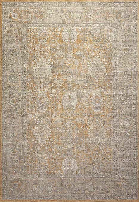 Chris Loves Julia x Loloi Rosemarie ROE-04 Graphite / Multi Oriental Area Rug 18" x 18" Sample Swatch