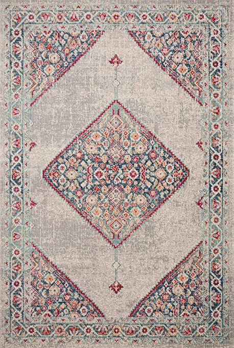 Loloi II Nour Collection NU-01 Lava / Navy, Transitional 9' x 13'-3" Area Rug