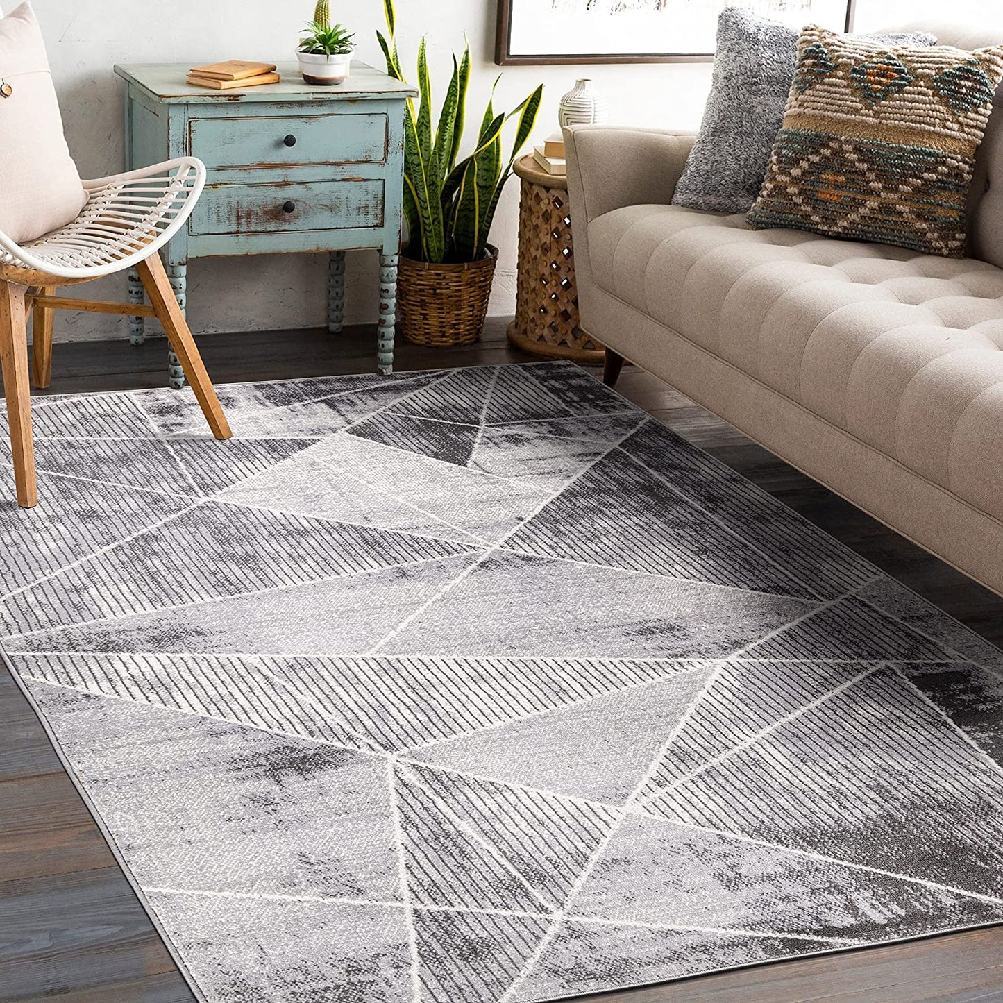 Basel Geometric Modern Area Rug