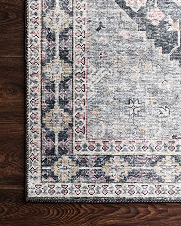 Loloi II Skye Collection SKY-01 Blush / Grey, Traditional 7'-6" x 9'-6" Area Rug