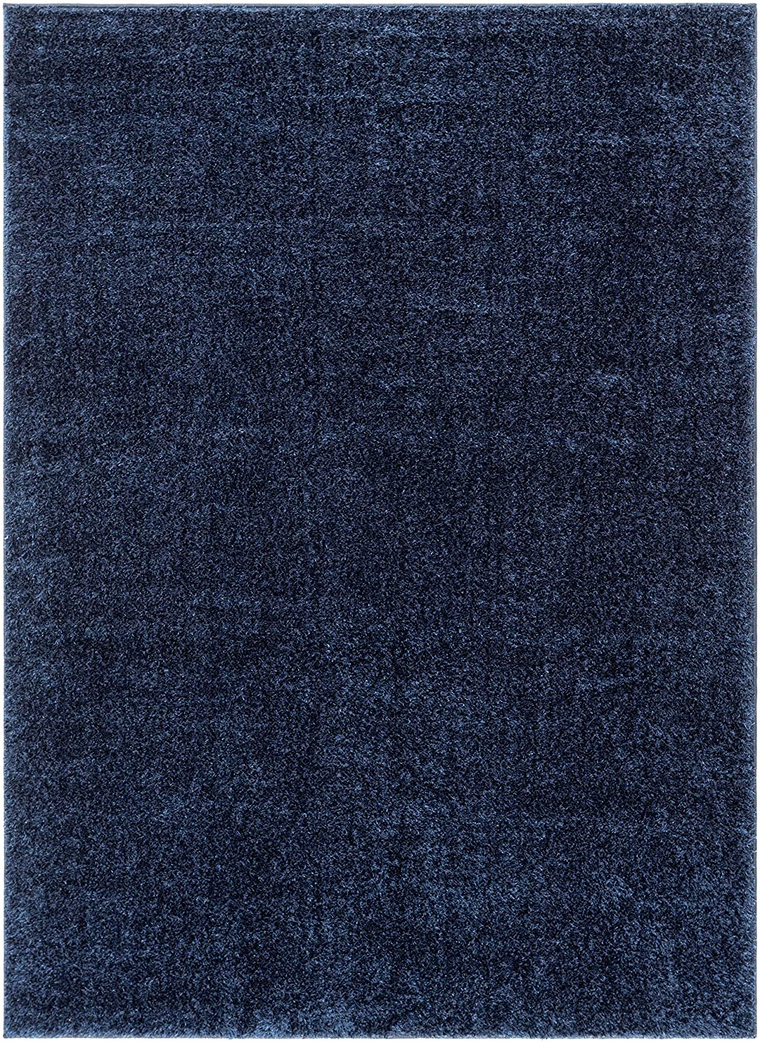 Ciel Indigo Blue Ultra-Soft Multi-Textured Shimmer Pile Area Rug