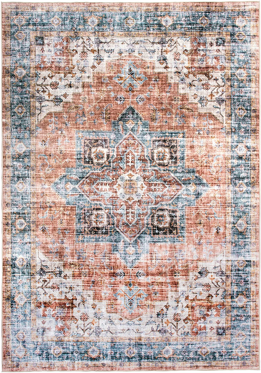 Bohemian Distressed Machine Washable Area Rug