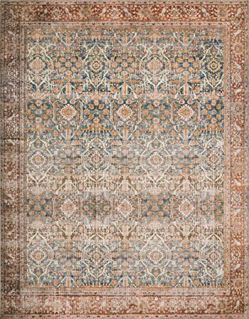 Loloi II Layla Collection LAY-02 Spice / Marine, Traditional 3'-6" x 5'-6" Accent Rug