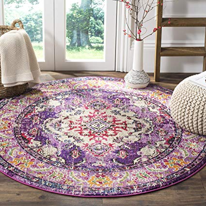 Distressed Violet Fuchsia Soft Area Rug