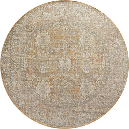 Chris Loves Julia x Loloi Rosemarie ROE-04 Graphite / Multi Oriental Area Rug 18" x 18" Sample Swatch