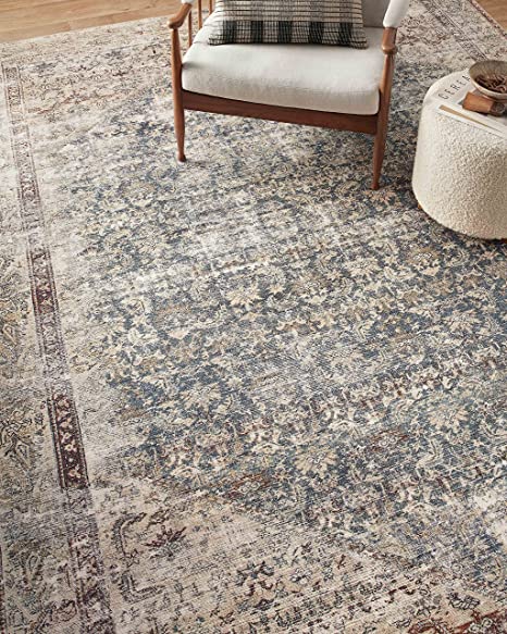 Amber Lewis x Loloi Georgie Collection GER-02 Ocean / Sand 7'6" x 9'6" Area Rug