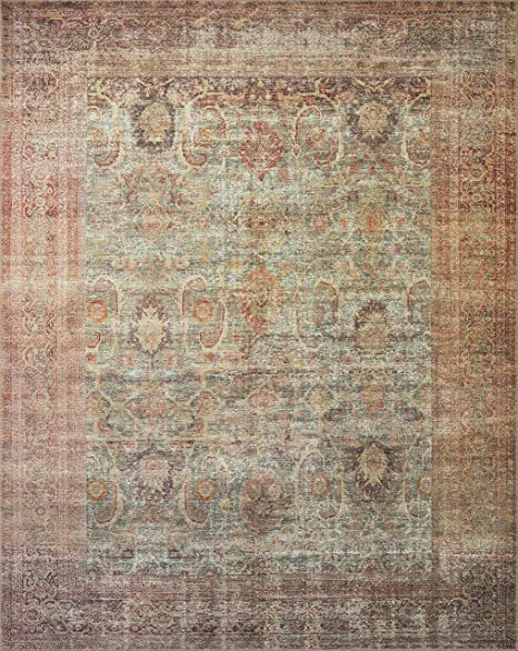 Amber Lewis x Loloi Georgie Collection GER-06 Bordeaux / Antique 7'6" x 9'6" Area Rug