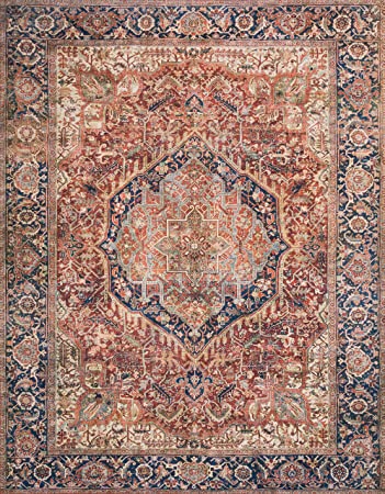 Loloi II Layla Collection LAY-02 Spice / Marine, Traditional 3'-6" x 5'-6" Accent Rug