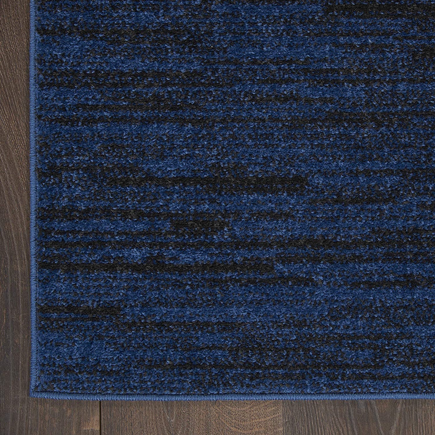 Solid Contemporary Midnight Blue Indoor/Outdoor Area Rug