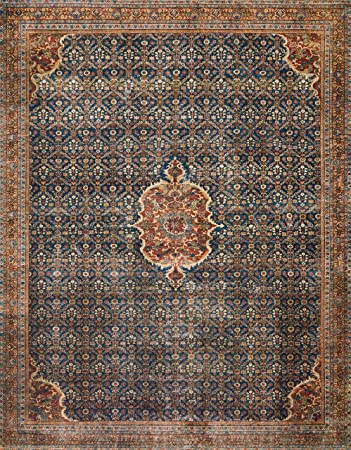 Loloi II Layla Collection LAY-02 Spice / Marine, Traditional 7'-6" x 9'-6" Area Rug