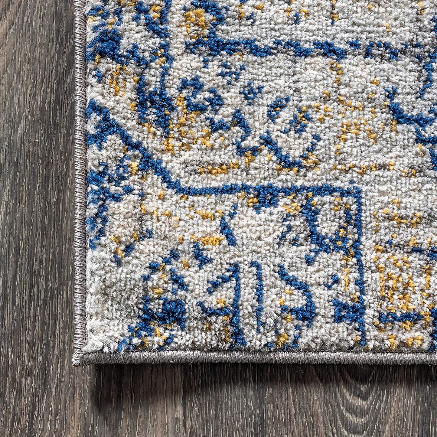 Modern Persian Boho Vintage Cream/Blue Soft Area Rug