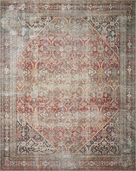 Amber Lewis x Loloi Georgie Collection GER-06 Bordeaux / Antique 7'6" x 9'6" Area Rug