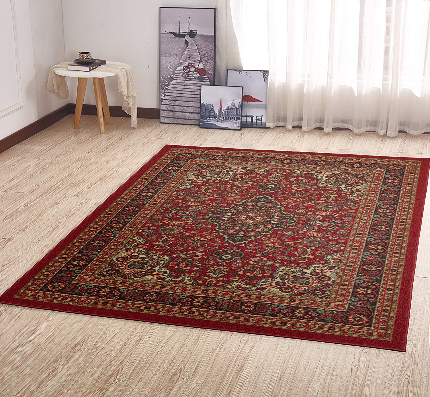 Persian Oriental Design Red Non-Skid Area Rugs – Joanna Home