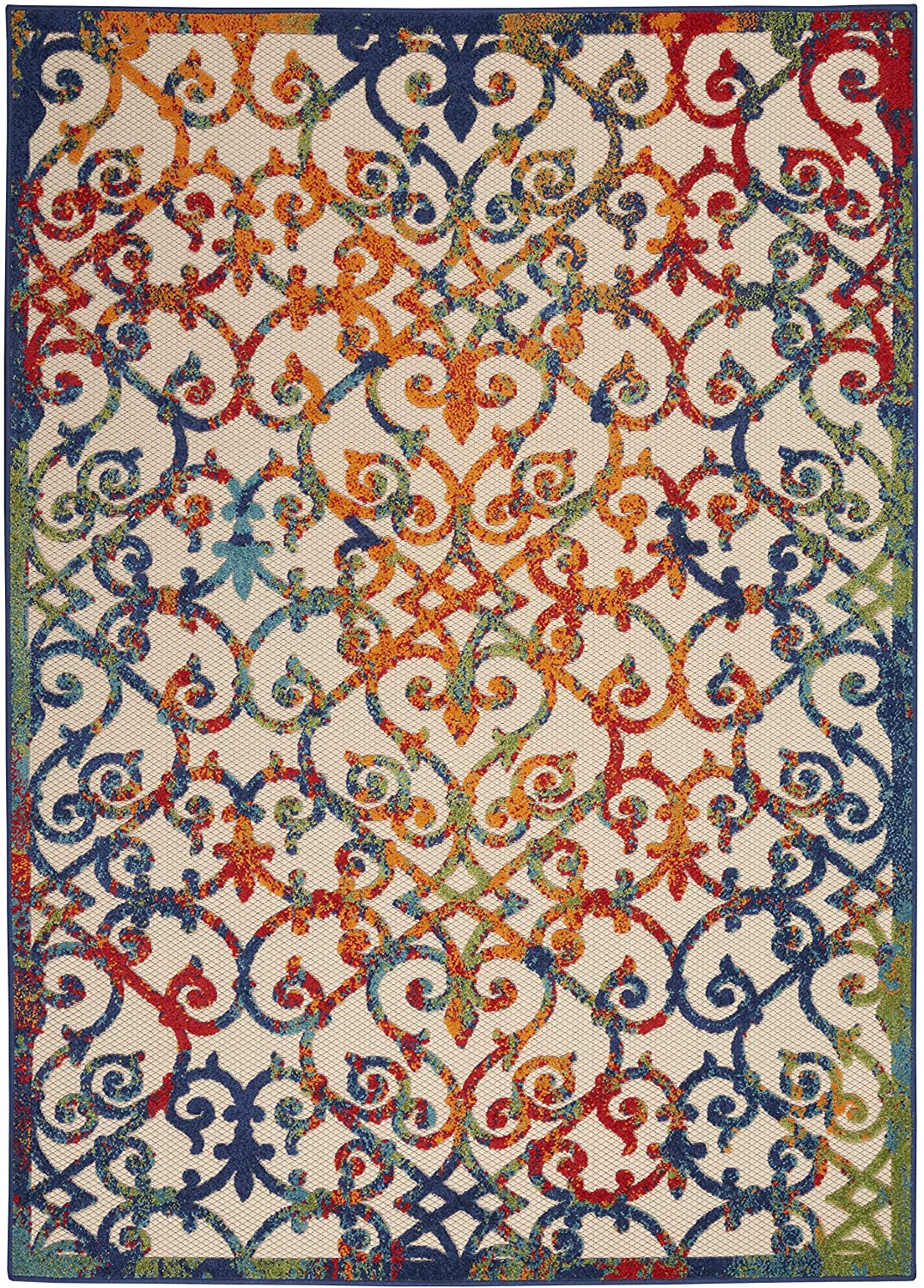 Multicolor Easy-Care Indoor-Outdoor Rug