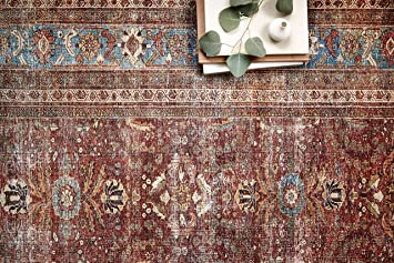 Loloi II Layla Collection LAY-02 Spice / Marine, Traditional 3'-6" x 5'-6" Accent Rug