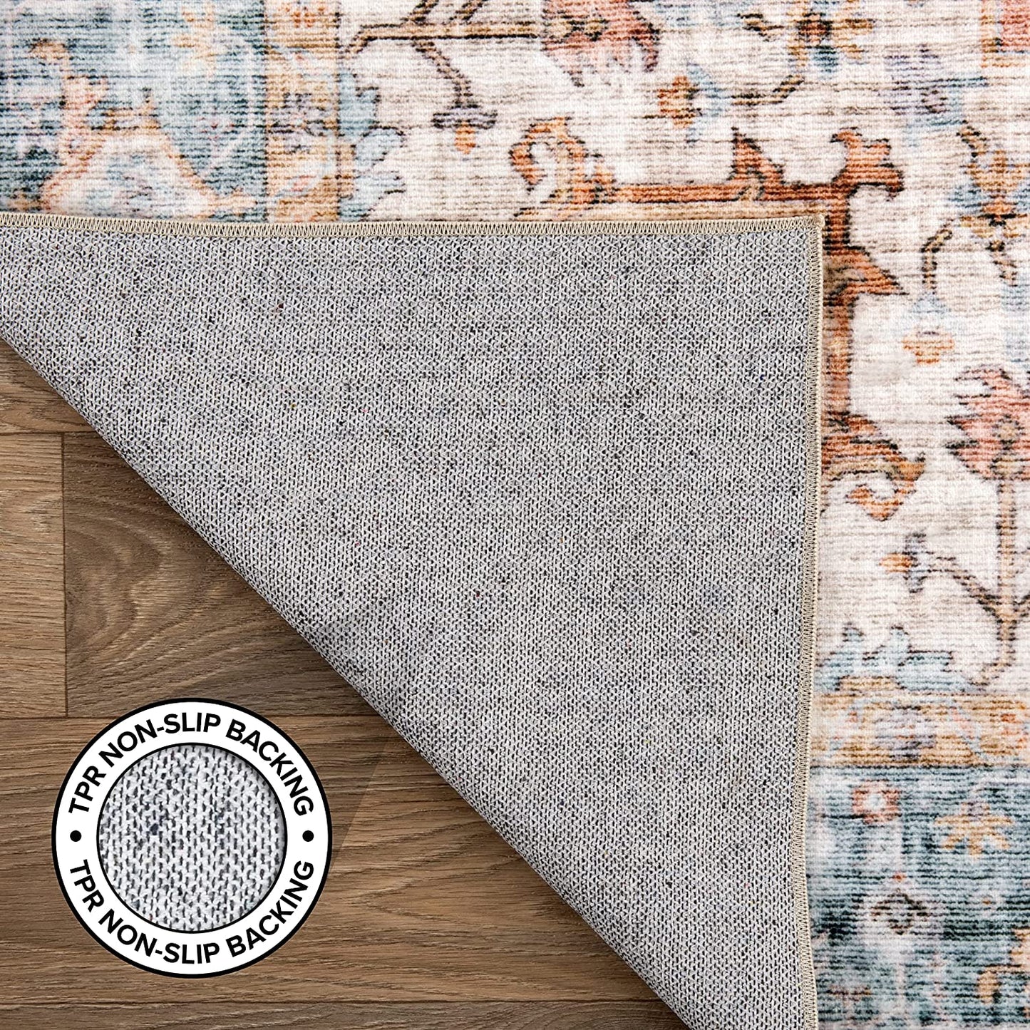 Bohemian Distressed Machine Washable Area Rug