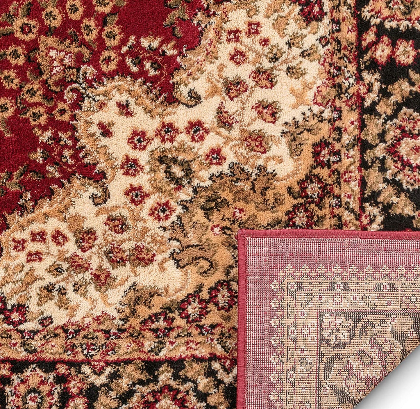 Medallion Oriental Persian Area Rug Red