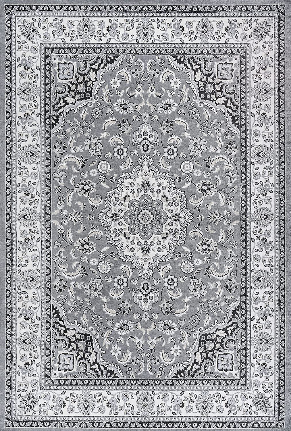 Palmette Modern Persian Floral Soft Area Rug  Blue/Navy