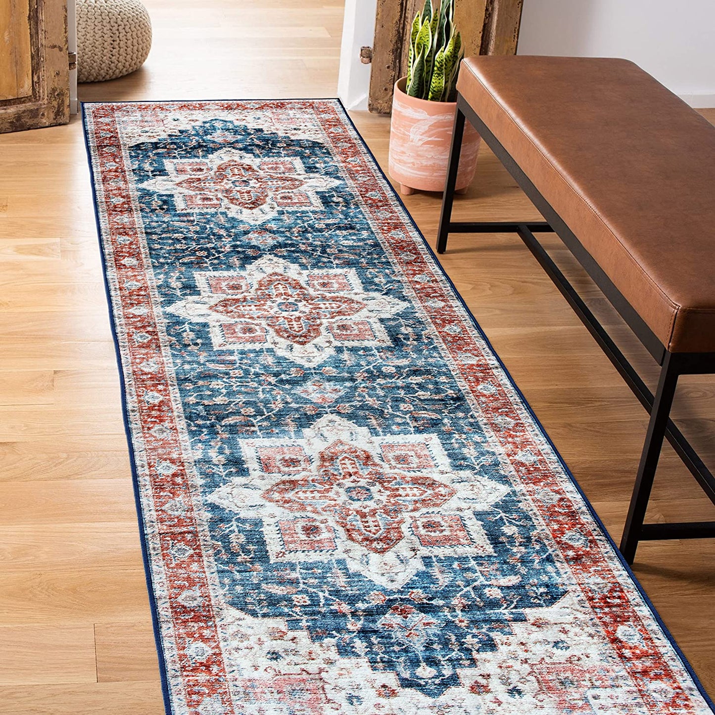 Bohemian Distressed Machine Washable Area Rug