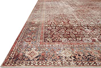 Loloi II Layla Collection LAY-02 Spice / Marine, Traditional 3'-6" x 5'-6" Accent Rug