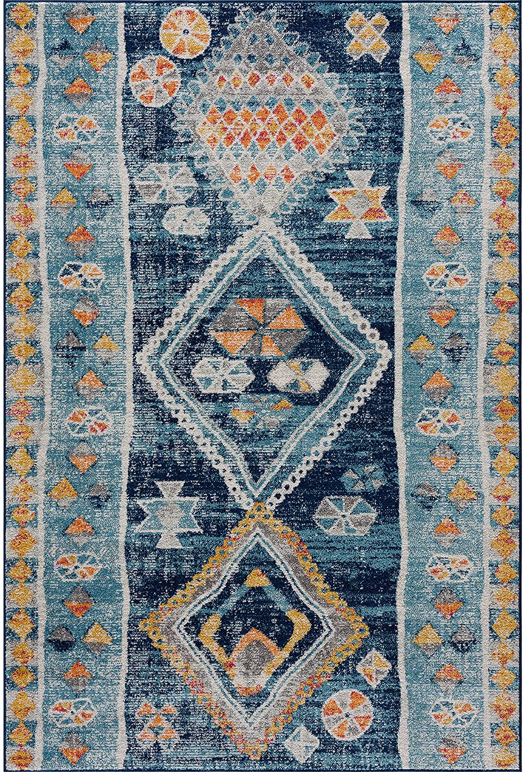 Tribal Geometric Boho Entryways and Hallways Soft Area Rug