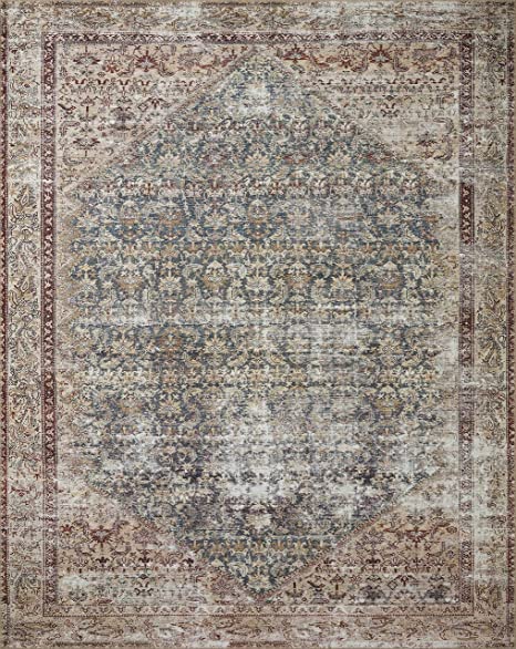 Amber Lewis x Loloi Georgie Collection GER-07 Moss / Salmon 2'3" x 3'9" Accent Rug