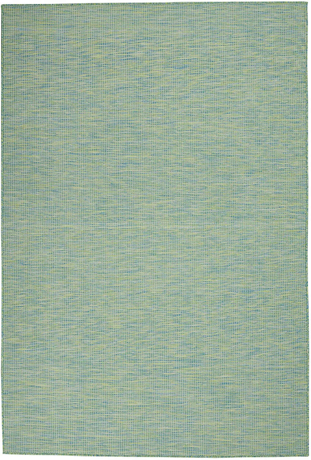 Flat-Weave Indoor/Outdoor Blue/Green Area Rug