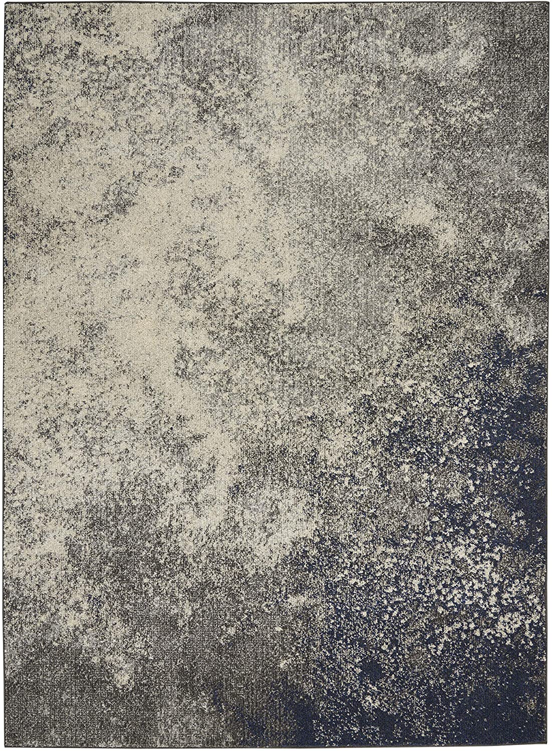 Modern Abstract Charcoal/Ivory Soft Area Rug