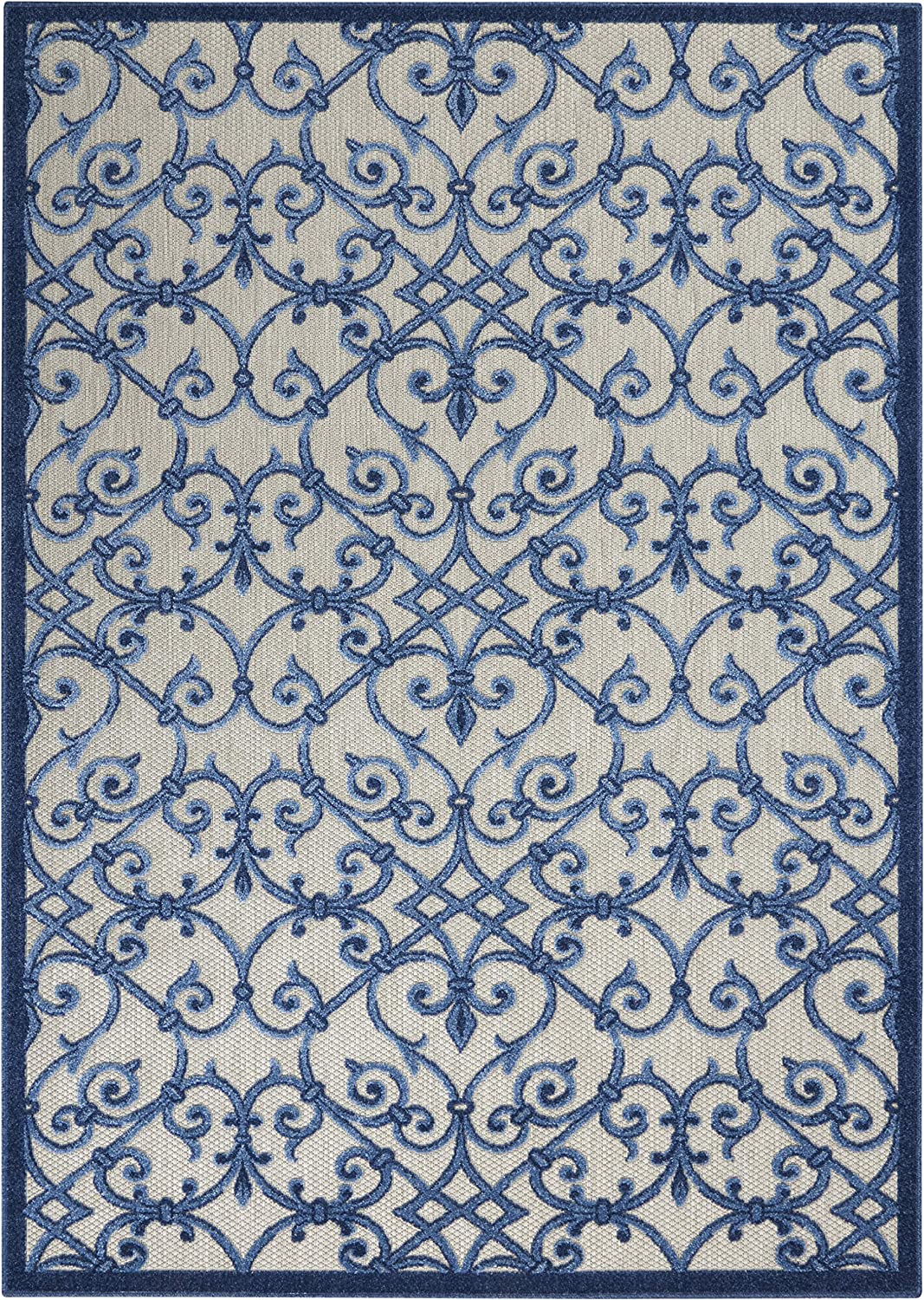 Contemporary Grey/Blue Area Rug