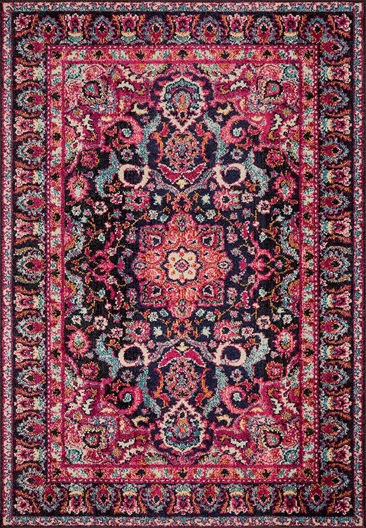 NADIA Soft Area Rug MIDNIGHT/PINK