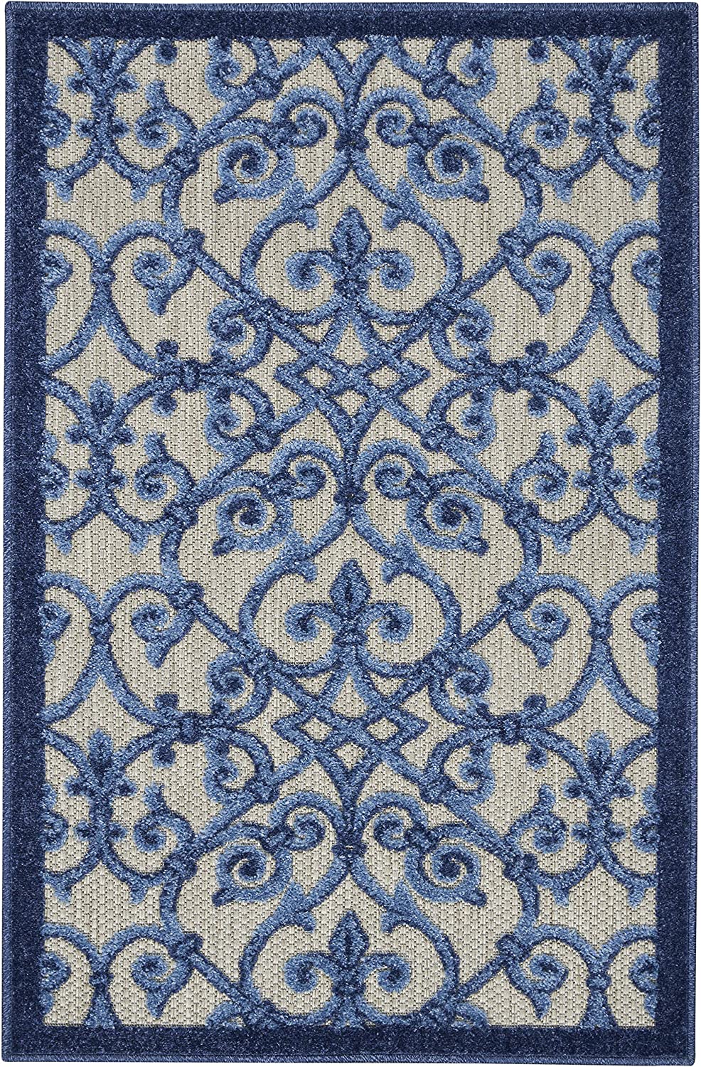 Contemporary Grey/Blue Area Rug